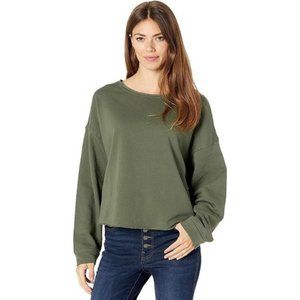 SANCTUARY Perfect Cotton Sweatshirt in Fatigue - Size S/M